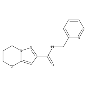N-(pyridin-2-ylmethyl)-6,7-dihydro-5H-pyrazolo[5,1-b][1,3]oxazine-2-carboxamide Structure