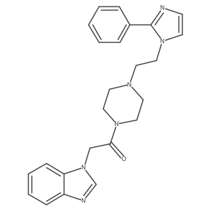 2-(1H-benzo[d]imidazol-1-yl)-1-(4-(2-(2-phenyl-1H-imidazol-1-yl)ethyl)piperazin-1-yl)ethanone Structure