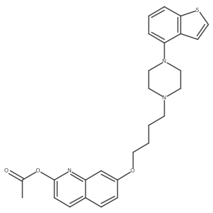 7-[4-(4-Benzo[b]thiophen-4-ylpiperazin-1-yl)butoxy]quinolin-2-yl acetate结构式