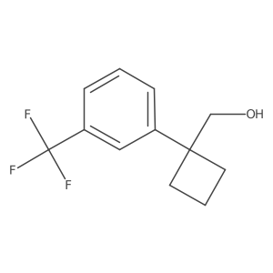 [1-[3-(Trifluoromethyl)phenyl]cyclobutyl]methanol结构式