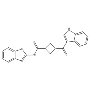 N-(benzo[d]thiazol-2-yl)-1-(1H-indole-3-carbonyl)azetidine-3-carboxamide Structure
