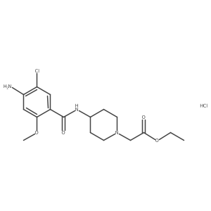 Ethyl [4-(4-amino-5-chloro-2-methoxybenzamido)-piperidino]acetate hydrochloride结构式