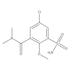 5-chloro-2-methoxy-N,N-dimethyl-3-sulfamoylbenzamide结构式