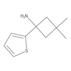 3,3-Dimethyl-1-(thiophen-2-yl)cyclobutan-1-amine结构式