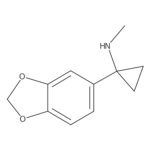1-(1,3-dioxaindan-5-yl)-N-methylcyclopropan-1-amine结构式