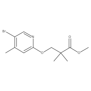 Methyl 3-(5-bromo-4-methylpyridin-2-yl)oxy-2,2-dimethylpropanoate Structure