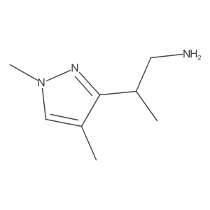 2-(1,4-dimethyl-1H-pyrazol-3-yl)propan-1-amine结构式