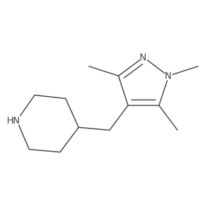 4-[(trimethyl-1H-pyrazol-4-yl)methyl]piperidine结构式