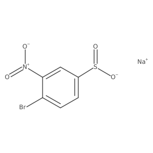 Sodium 4-bromo-3-nitrobenzene-1-sulfinate结构式