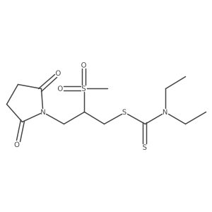 3-(2,5-dioxo-1-pyrrolidinyl)-2-(methylsulfonyl)propyl N,N-diethylcarbamodithioate Structure