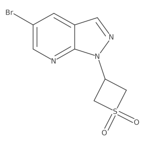 3-(5-Bromo-1H-pyrazolo[3,4-b]pyridin-1-yl)thietane 1,1-dioxide Structure