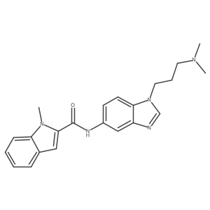 N-{1-[3-(dimethylamino)propyl]-1H-benzimidazol-5-yl}-1-methyl-1H-indole-2-carboxamide Structure