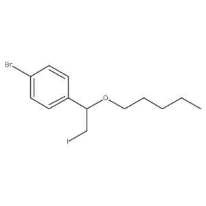 1-Bromo-4-[2-iodo-1-(pentyloxy)ethyl]benzene Structure