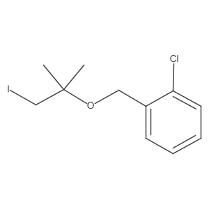 1-Chloro-2-{[(1-iodo-2-methylpropan-2-yl)oxy]methyl}benzene Structure