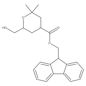 (9H-fluoren-9-yl)methyl 6-(hydroxymethyl)-2,2-dimethylmorpholine-4-carboxylate Structure