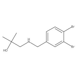 1-{[(3,4-Dibromophenyl)methyl]amino}-2-methylpropan-2-ol Structure
