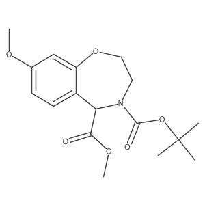 4-Tert-butyl 5-methyl 8-methoxy-2,3,4,5-tetrahydro-1,4-benzoxazepine-4,5-dicarboxylate Structure