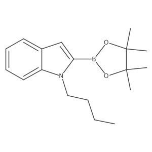 1-Butyl-2-(4,4,5,5-tetramethyl-1,3,2-dioxaborolan-2-yl)-1H-indole结构式