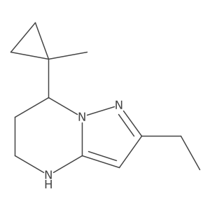 2-ethyl-7-(1-methylcyclopropyl)-4H,5H,6H,7H-pyrazolo[1,5-a]pyrimidine Structure