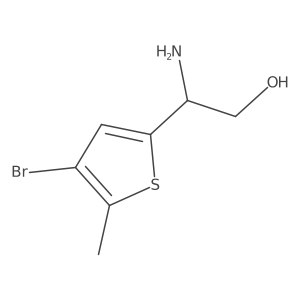 (2R)-2-amino-2-(4-bromo-5-methylthiophen-2-yl)ethan-1-ol结构式