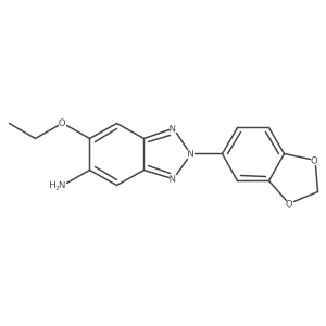 2-(Benzo[d][1,3]dioxol-5-yl)-6-ethoxy-2H-benzo[d][1,2,3]triazol-5-amine结构式
