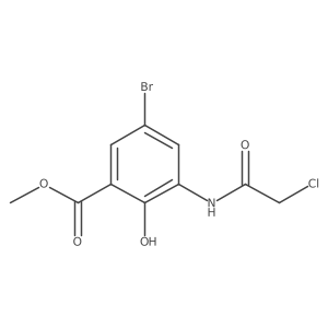 Methyl 5-bromo-3-(2-chloroacetamido)-2-hydroxybenzoate结构式