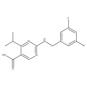 2-[(3,5-Difluorobenzyl)amino]-4-isopropylpyrimidine-5-carboxylic acid Structure