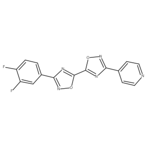 3-(3,4-Difluorophenyl)-3'-pyridin-4-yl-5,5'-bi-1,2,4-oxadiazole结构式