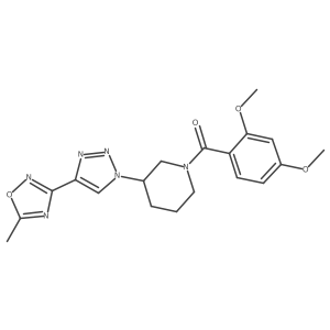 1-(2,4-dimethoxybenzoyl)-3-[4-(5-methyl-1,2,4-oxadiazol-3-yl)-1H-1,2,3-triazol-1-yl]piperidine结构式