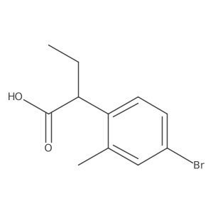 2-(4-Bromo-2-methylphenyl)butanoic acid结构式