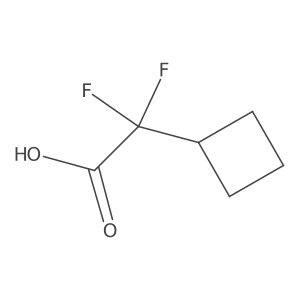 2-Cyclobutyl-2,2-difluoroacetic acid结构式