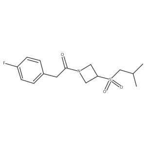 2-(4-Fluorophenyl)-1-(3-(isobutylsulfonyl)azetidin-1-yl)ethanone Structure