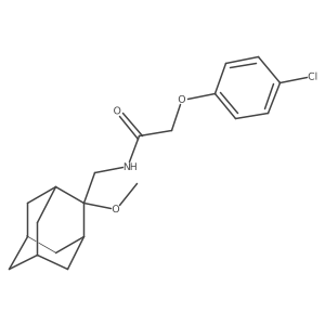 2-(4-chlorophenoxy)-N-(((1R,3S,5r,7r)-2-methoxyadamantan-2-yl)methyl)acetamide Structure