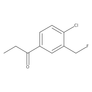 1-(4-Chloro-3-(fluoromethyl)phenyl)propan-1-one结构式