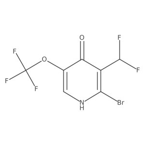 2-Bromo-3-(difluoromethyl)-5-(trifluoromethoxy)pyridin-4-ol Structure