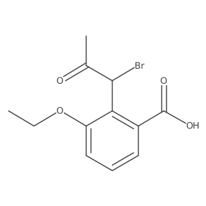 2-(1-Bromo-2-oxopropyl)-3-ethoxybenzoic acid Structure