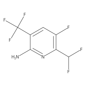 6-(Difluoromethyl)-5-fluoro-3-(trifluoromethyl)pyridin-2-amine Structure