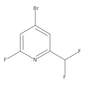 4-Bromo-2-(difluoromethyl)-6-fluoropyridine Structure