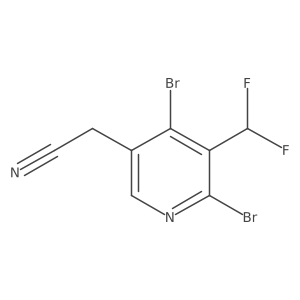 2-(4,6-Dibromo-5-(difluoromethyl)pyridin-3-yl)acetonitrile Structure