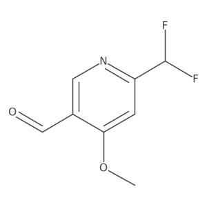 2-(Difluoromethyl)-4-methoxypyridine-5-carboxaldehyde结构式