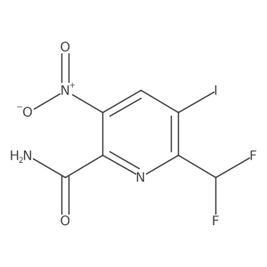 2-(Difluoromethyl)-3-iodo-5-nitropyridine-6-carboxamide结构式