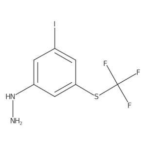 1-(3-Iodo-5-(trifluoromethylthio)phenyl)hydrazine结构式
