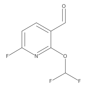 2-Difluoromethoxy-6-fluoro-3-formylpyridine结构式