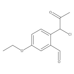 2-(1-Chloro-2-oxopropyl)-5-ethoxybenzaldehyde结构式
