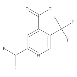 2-(Difluoromethyl)-5-(trifluoromethyl)pyridine-4-carbonyl chloride结构式