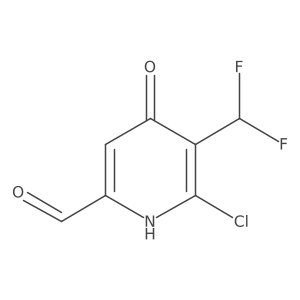 6-Chloro-5-(difluoromethyl)-4-hydroxypicolinaldehyde Structure