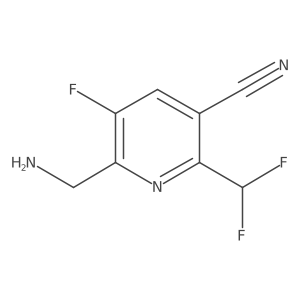 2-(Aminomethyl)-5-cyano-6-(difluoromethyl)-3-fluoropyridine Structure