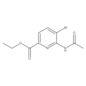 Ethyl 6-acetamido-5-bromopicolinate结构式