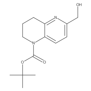 tert-Butyl 6-(hydroxymethyl)-3,4-dihydro-1,5-naphthyridine-1(2H)-carboxylate Structure