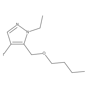 5-(butoxymethyl)-1-ethyl-4-iodo-1H-pyrazole Structure